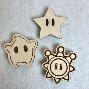 3 Pack Super Mario Stars Magnets